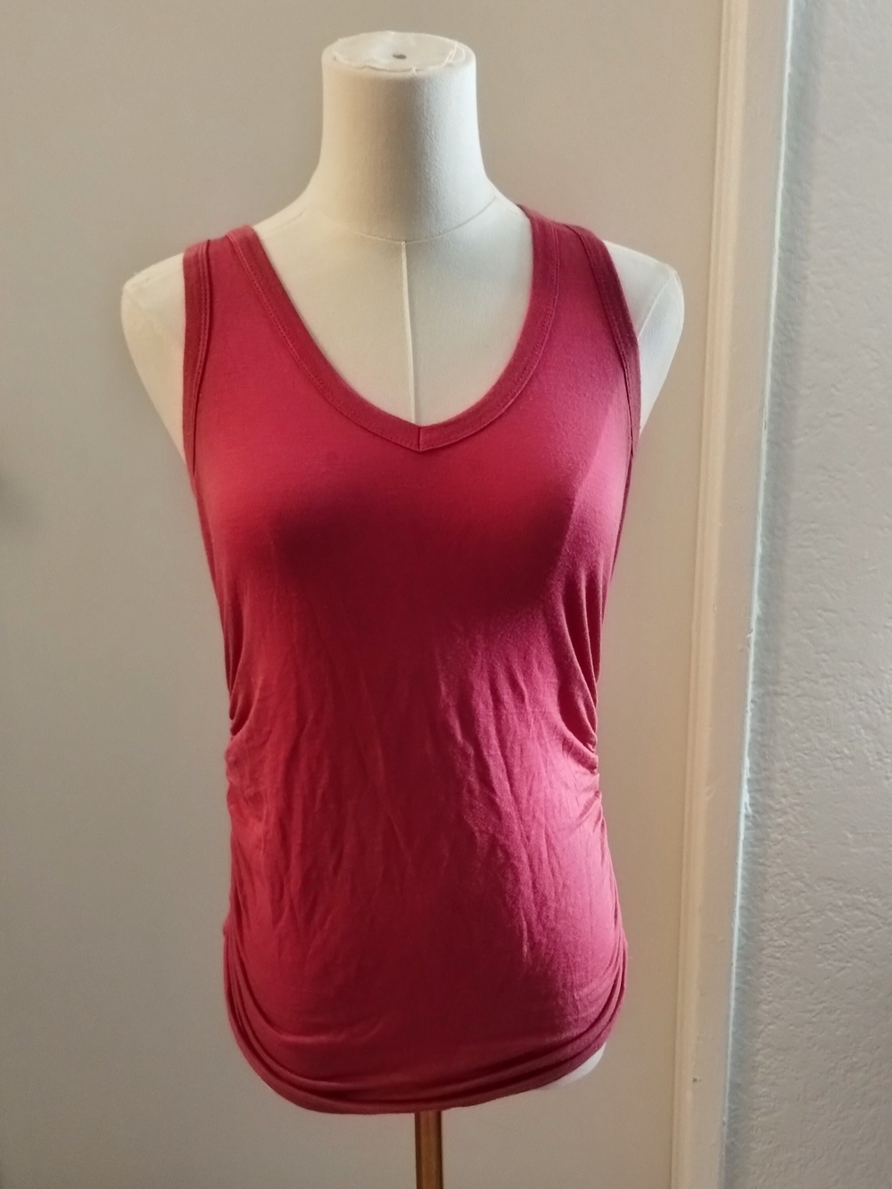 Fashion Nova Deep Rose V-Neck Tank Top